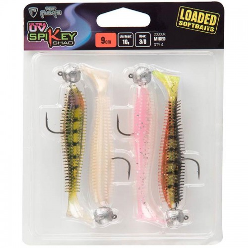 Fox Rage Spikey Shad Loaded UV Mixed Colour Packs 15 Gr – Size 5/0 – 12 cm