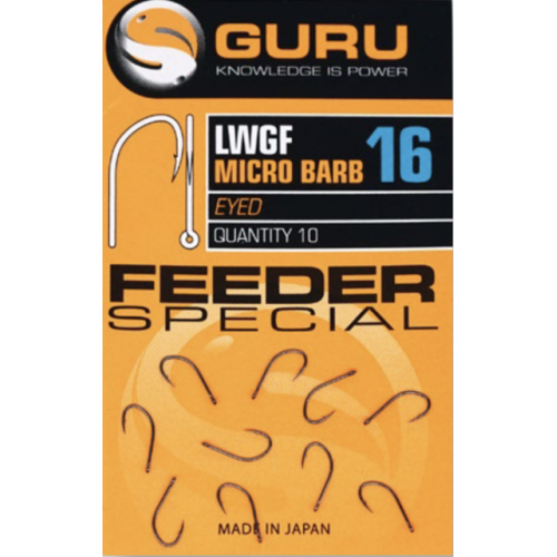 Guru LWG Feeder Special Eyed Size 10 Barbed Hook