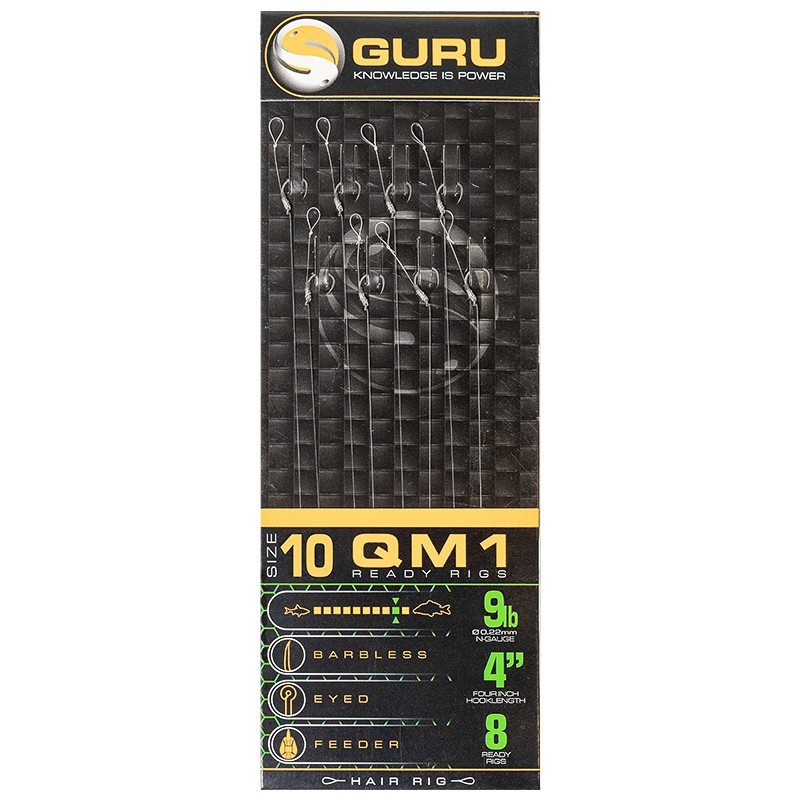 Guru QM1 Standard Hair Rigs 4'' Size 12