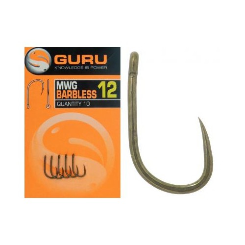 Guru MWG Eyed Size 10 Barbless Hook