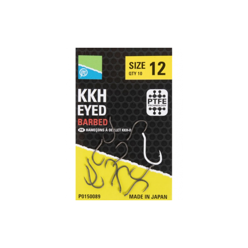 Preston KKH Eyed Barbed Hook Size 12