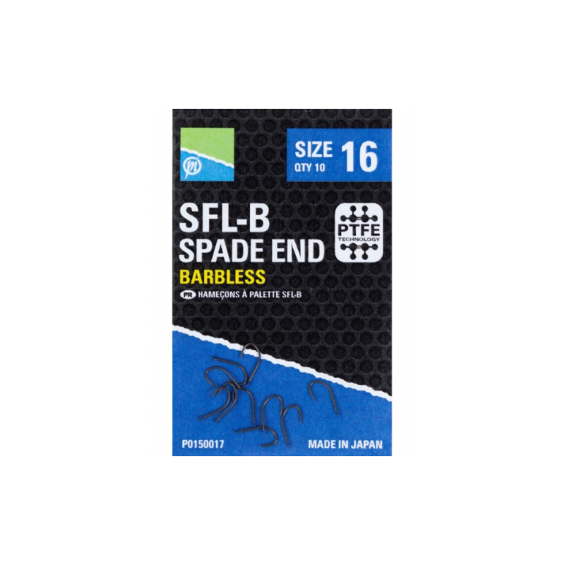 Preston SFL-B Spade End Barbless Hook Size 20