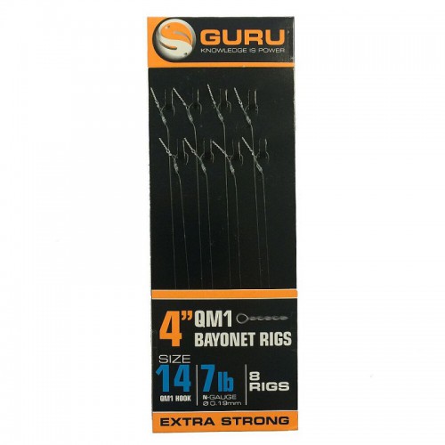 Guru QM1 Bayonet Ready Rigs 4'' Size 10 (0.25mm)
