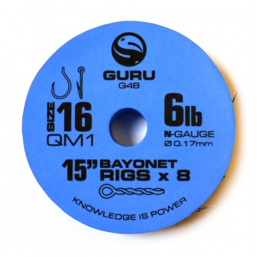 Guru QM1 Bayonet Ready Rigs 15'' Size 10 (0.25mm)