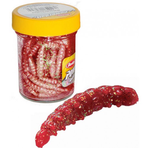 Berkley Red Scales Powerbait Honey Worm