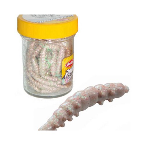 Berkley White Scales Powerbait Honey Worm