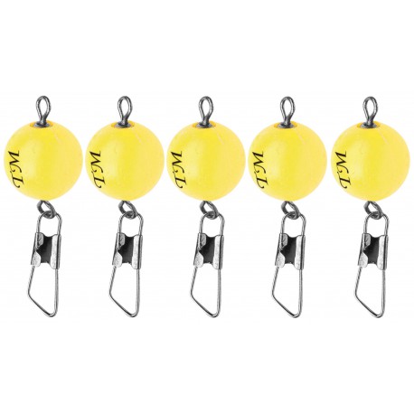 Trout Master Swivel Snap Pilots Yellow 12 mm