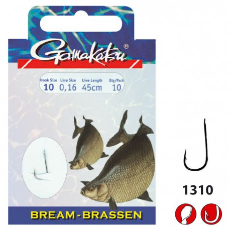 Gamakatsu Onderlijn Bream LS-1310 0.10 mm – 45 cm - Size 16