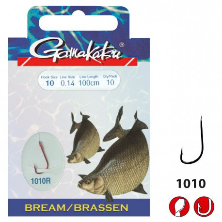 Gamakatsu Onderlijn Bream LS-1010 0.14 mm – 100 cm - Size 10