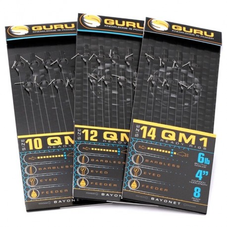 Guru QM1 Bayonet Ready Rigs 4'' Size 10 (0.22mm)