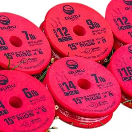 Guru QM1 Bait Band Ready Rigs 15'' Size 14 (0.19mm)