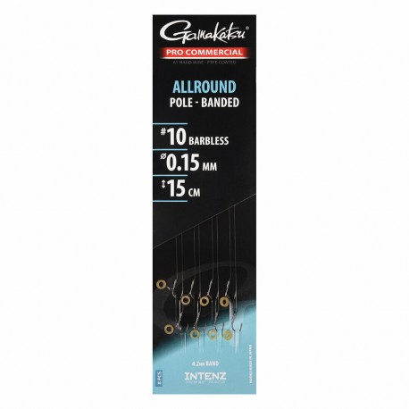 Cresta 15 cm Allround Banded Pole Rigs Size 10 PRO Commercial Barbless