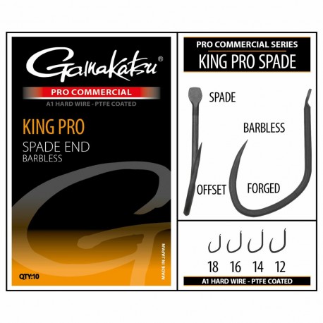 Cresta Size 16 King Pro Spade PRO Commercial Barbless Hook