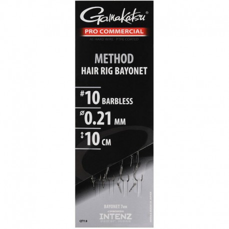 Cresta 10 cm Method Hair Rig Easy Stop Size 12 PRO Commercial Barbless