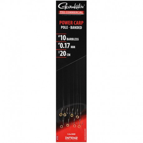 Cresta 20 cm Power Carp Banded Pole Rigs Size 10 PRO Commercial Barbless