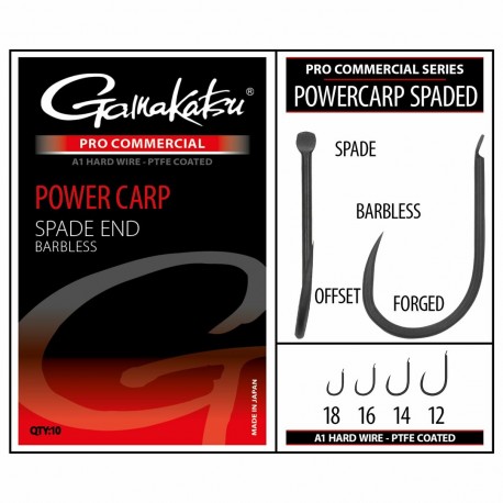 Cresta Size 18 Power Carp Spade PRO Commercial Barbless Hook