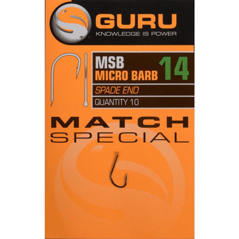 Guru Match Special Spade End Barbed Hook Size 10
