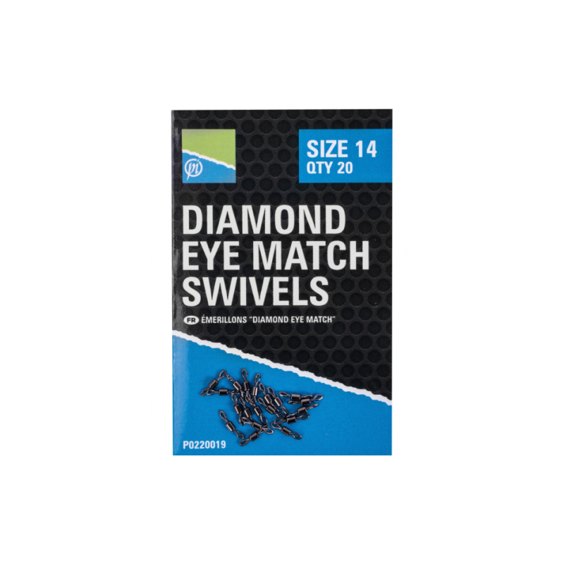 Preston Diamond EYE Match Swivels Size 10