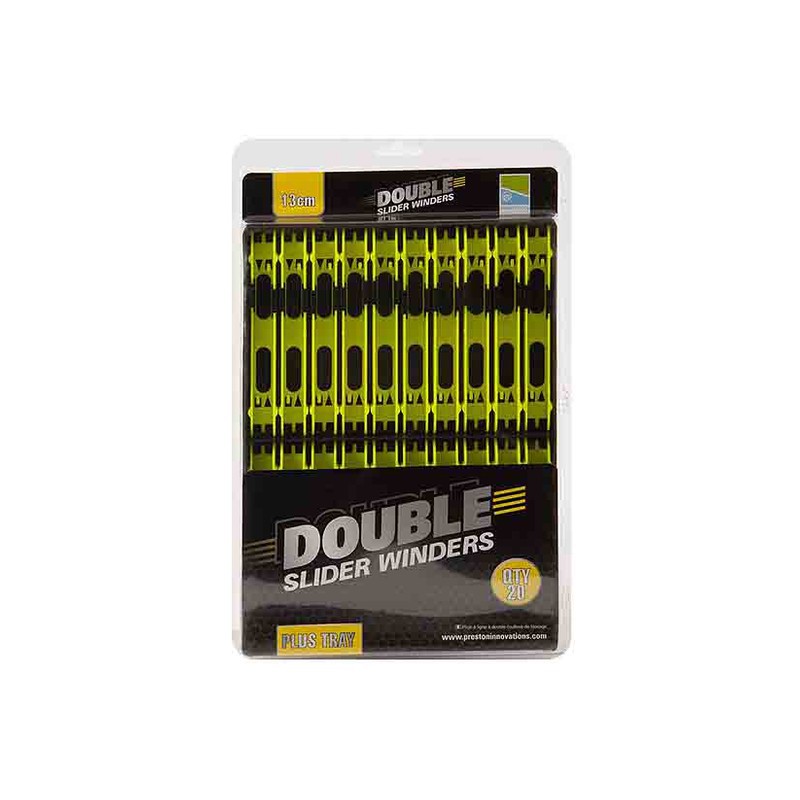 Preston Double Slider Winders 13 cm Yellow