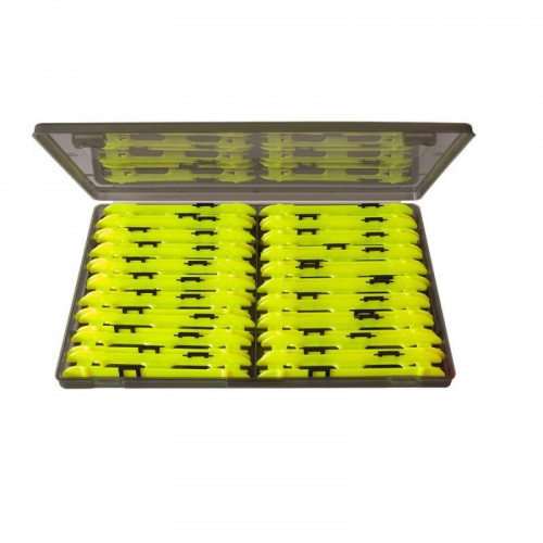 Preston Double Slider Winders INBOX BOX 13 cm Yellow