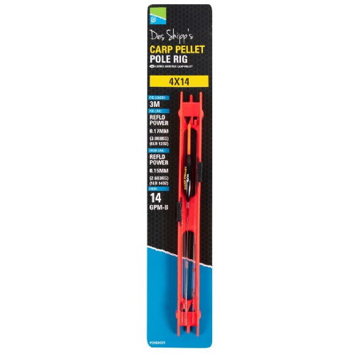 Preston Carp Pellet Pole Rig 4X16 GPM-B 0.15 mm Size 14