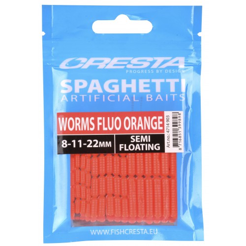 Cresta Worms Fluo Orange Spaghetti