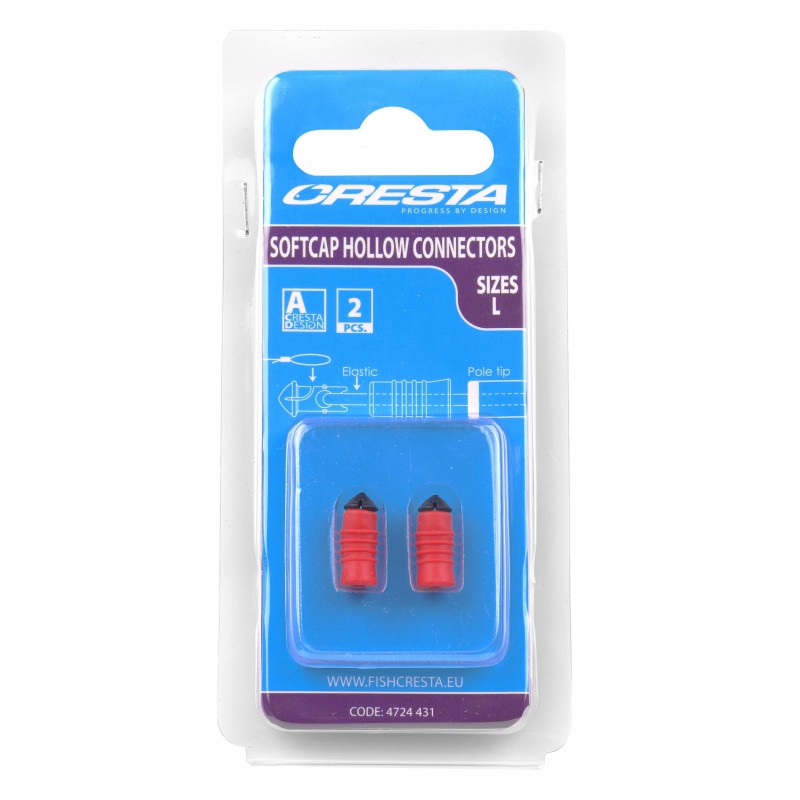 Cresta Soft Cap Hollow Connectors Large Red